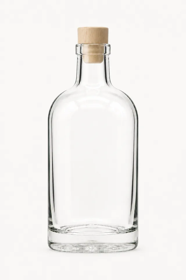 Bottiglia vuota in vetro trasparente da 200 ml per progetto personalizzato